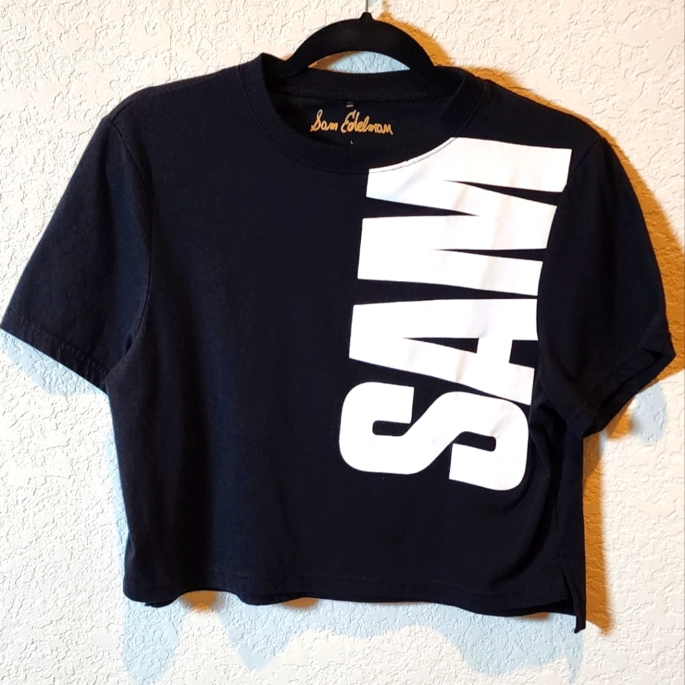 Sam Edelman Black and White Crop Top
